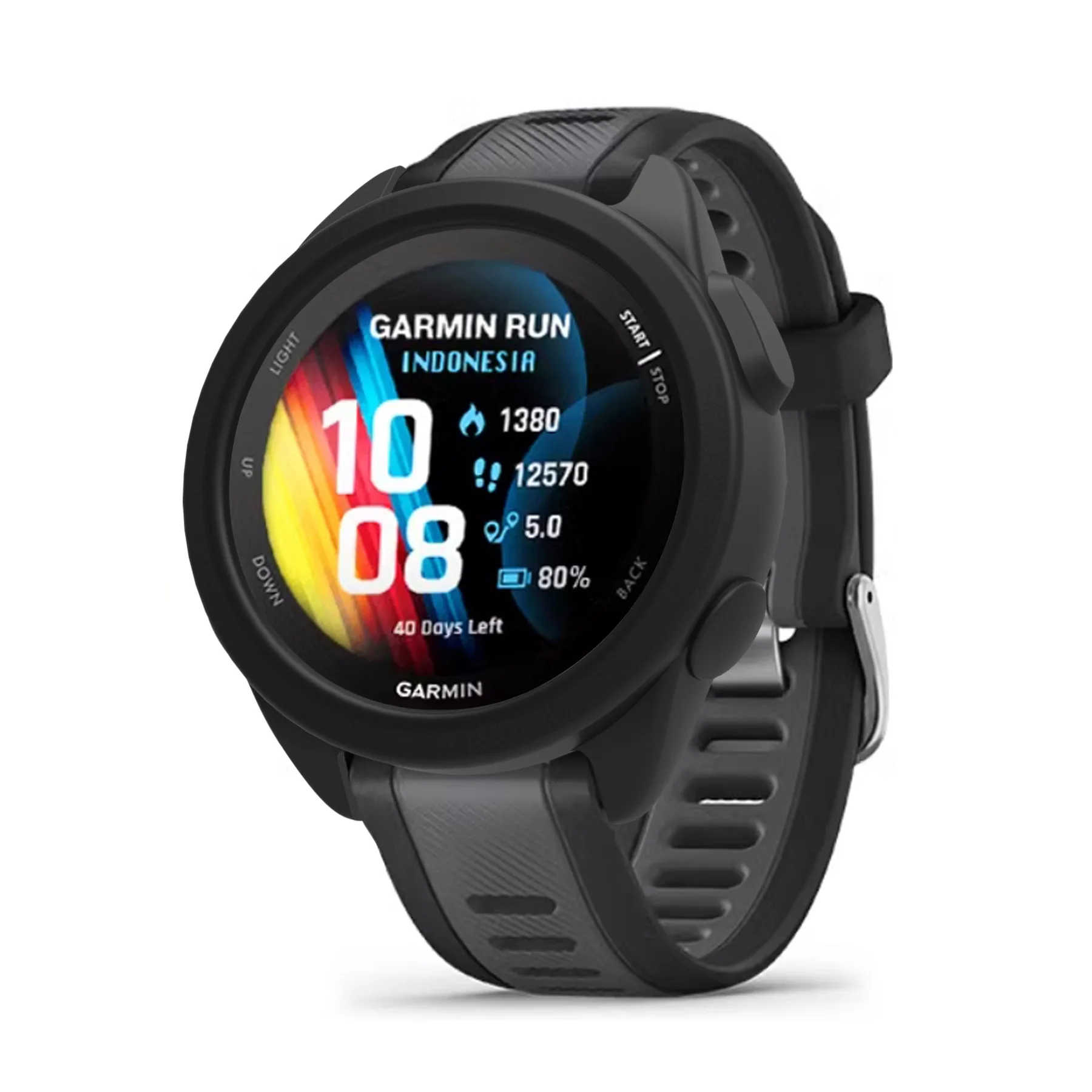 Silicone Protective Case Suit for Garmin Forerunner 165 Half-pack TPU Protecive Watch Case