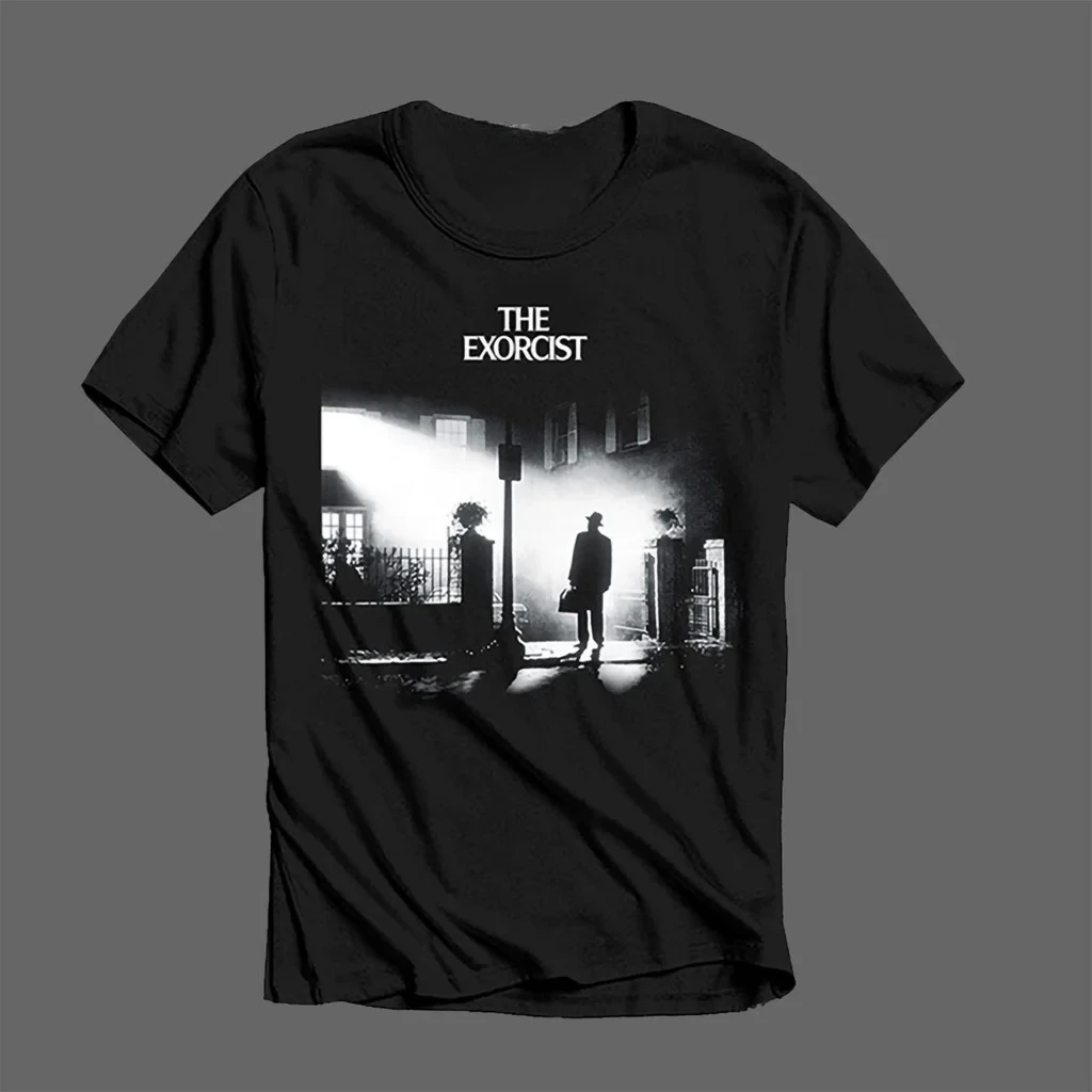 

The Exorcist 1973 Levitation Peripheral Pattern Printing Summer Luxury Brand Cotton Men's and Women's T-Shirts Short Sleeves