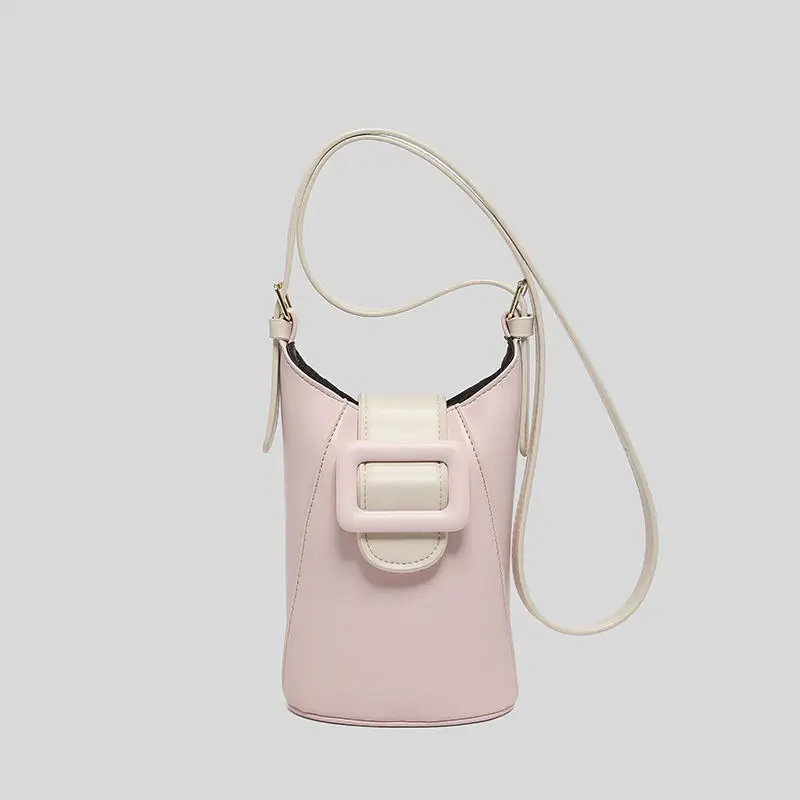 Popular Mobile Phone Bag Female 2024 New Korean Chic Sweet Shoulder Bags Fashion Mini-contrast Light Messenger Bag Women