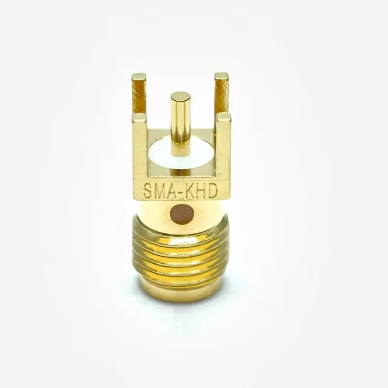 Factory Direct KHD Right-Angle PCB Solder Jack 50Ohm RF Coaxial Board-Mount Connector