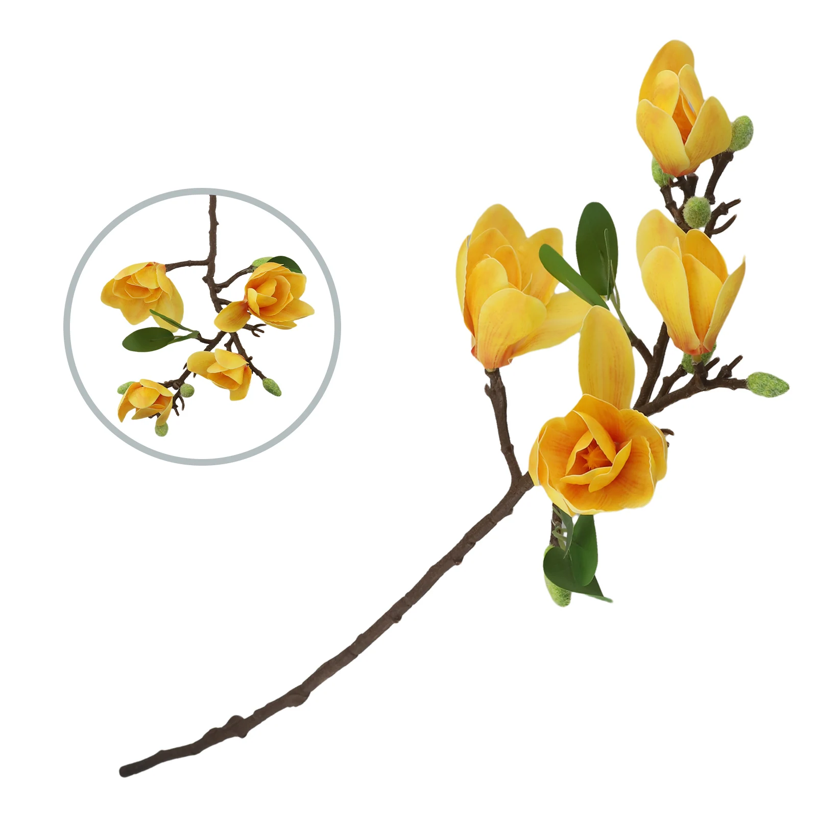 New Artificial Flower Magnolia Orchid Flower Branches Home Decoration Magnolia Denudata Simulated Simulation Real Touch