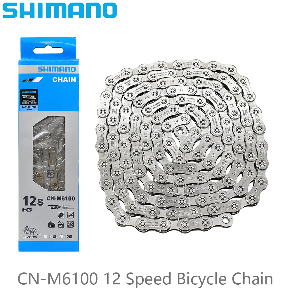 SHIMANO CN-M6100 12 Speed 126 Links Bicycle Chain Quick Link12V Bike Chains For Mountain Bike Cycling Parts