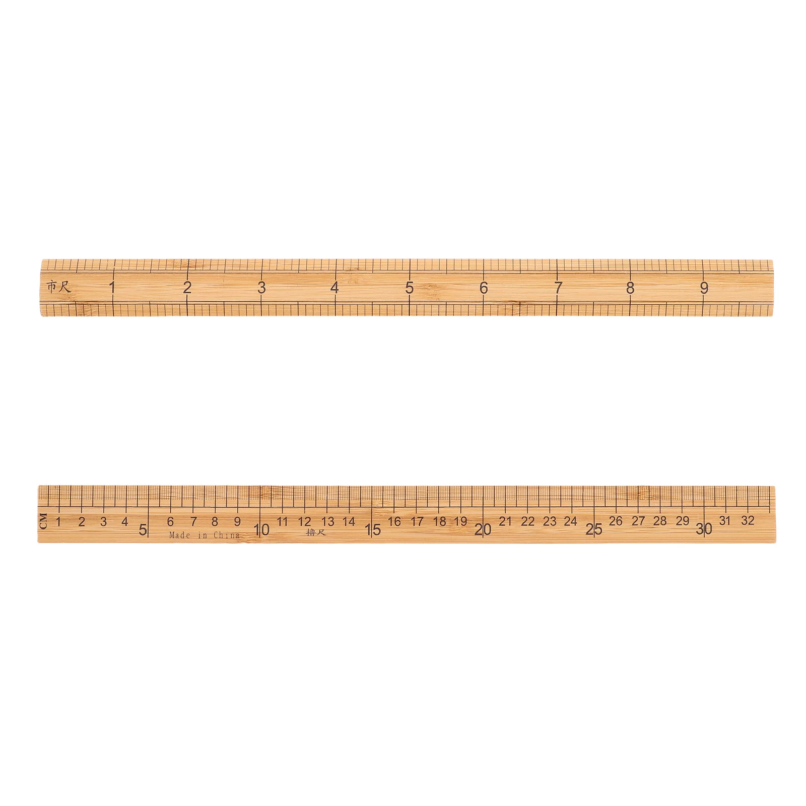 2 Pcs Tailor Bamboo Ruler Fabric Measuring Precision Clothing Making Tools Knitting Quilting