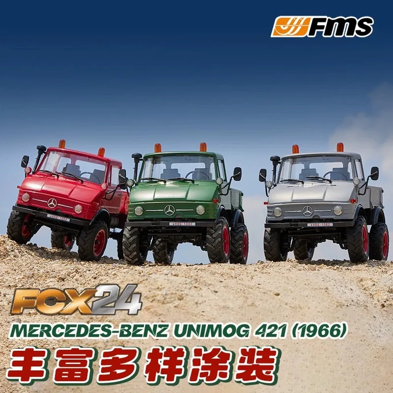 FMS 1/24 Unimog FCX remote-controlled vehicle electric simulation model four-wheel drive off-road climbing vehicle adult toy gif