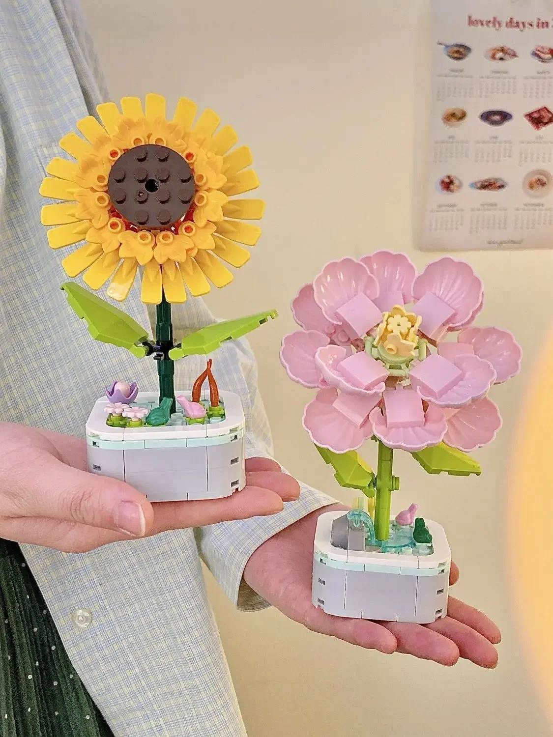 Building Blocks Flower Bonsai Plant Model Bricks Mini Bonsai Creative Plant Romantic DIY Home Decoration Toy for Kids Gift 31