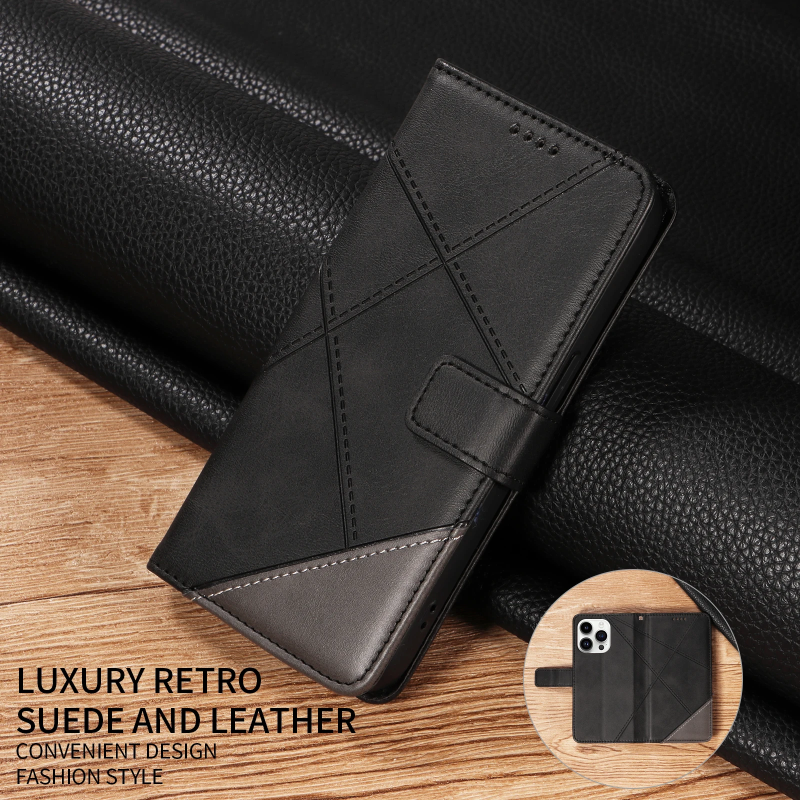 For Samsung Galaxy Wallet Case A9 A8 A7 2018 A6 A5 2017 A3 2016 A07 5G A06 4G A05 A04E A03 Core A02S A01 A510 A310 Xcover7 5G