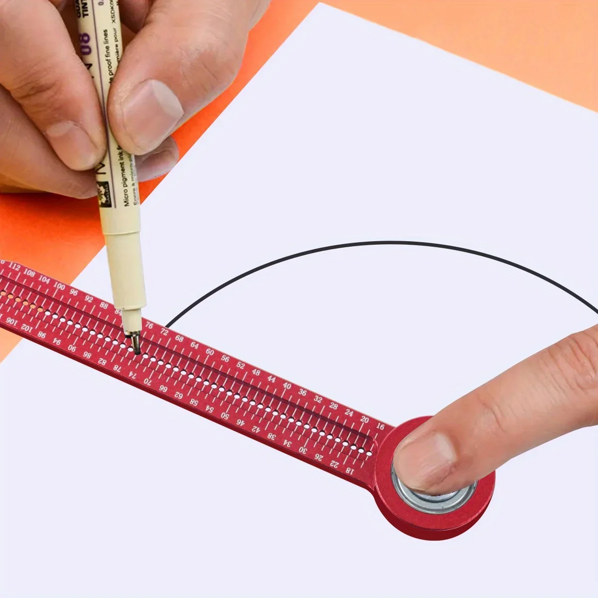 Houtbewerking Scribe Gauge Timmerwerk Tekenkompas Cirkelvormige Tekening Liniaal Precisie Scribe Gauge Markering Meetinstrument