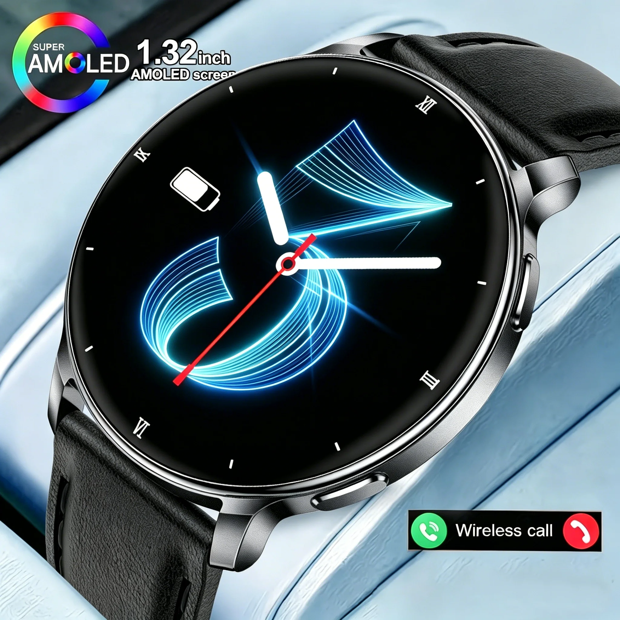 

2026 Ultra-Thin Health Monitoring 240mAh SmartWatch Women 1.32-inch HD Large Screen Multiple Sports Modes Flashlight Smart Watch