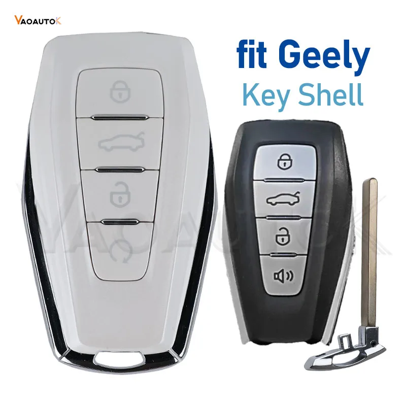 

Geely Original Car Keyless Smart Remote Key Case Shell For Okavango Azkarra Atlas Coolray Monjaro KX11 Emgrand X7 X3 S1 4 Button