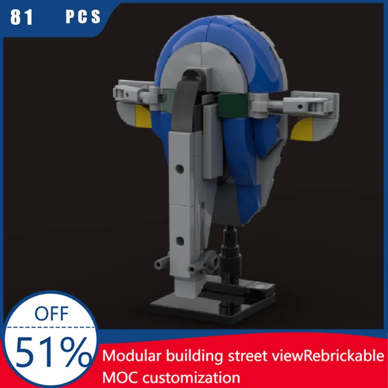 

81 Parts Star Battle Series MOC Creative Blue Warplane Building Blocks Bricks Model Assembly Display Toy For Kids Birthday Gifts