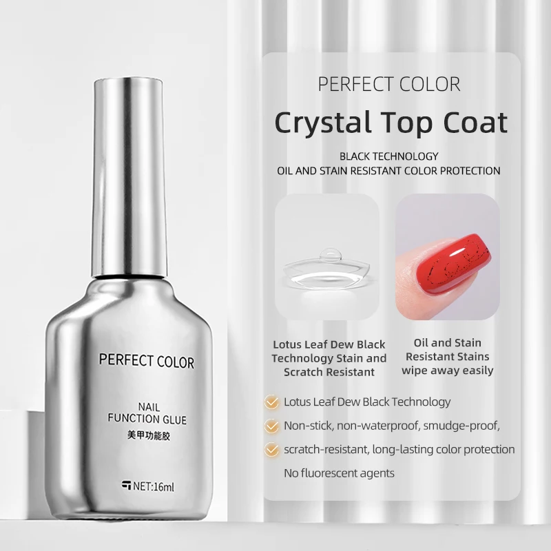 PERFEKTE FARBE, 16 ml, kein abwischbares Gel-Decklack- und Grundlack-Set – glänzende Oberfläche und langlebig, Soak Off LED-Nagellampe, Gel-Basislack – Detail 15