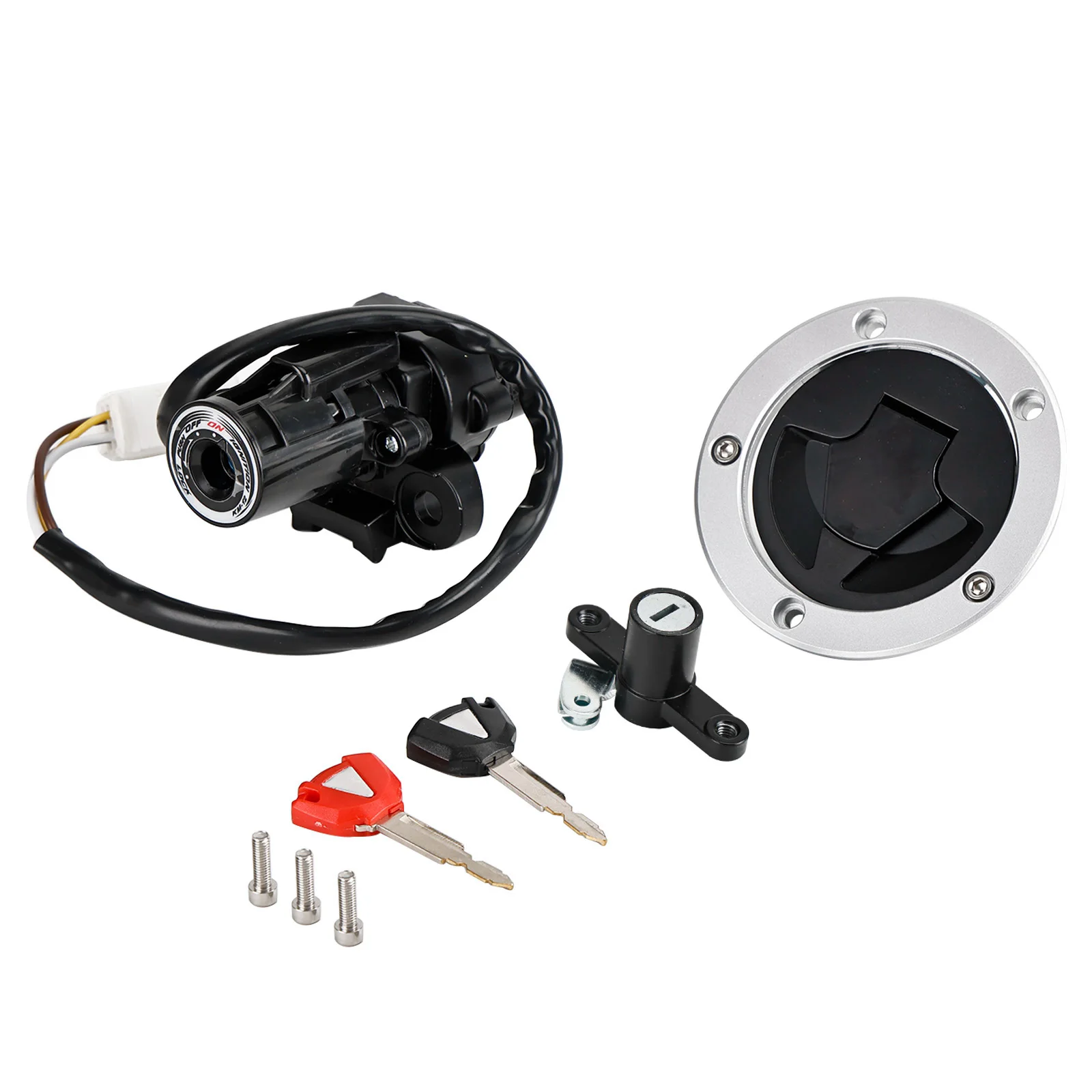 

Artudatech Ignition Switch Fuel Cap Seat Lock Set 27045-5452 27005-0552 for Kawasaki Ninja 650 650R ER-6F ER-6N ER6N ER6F
