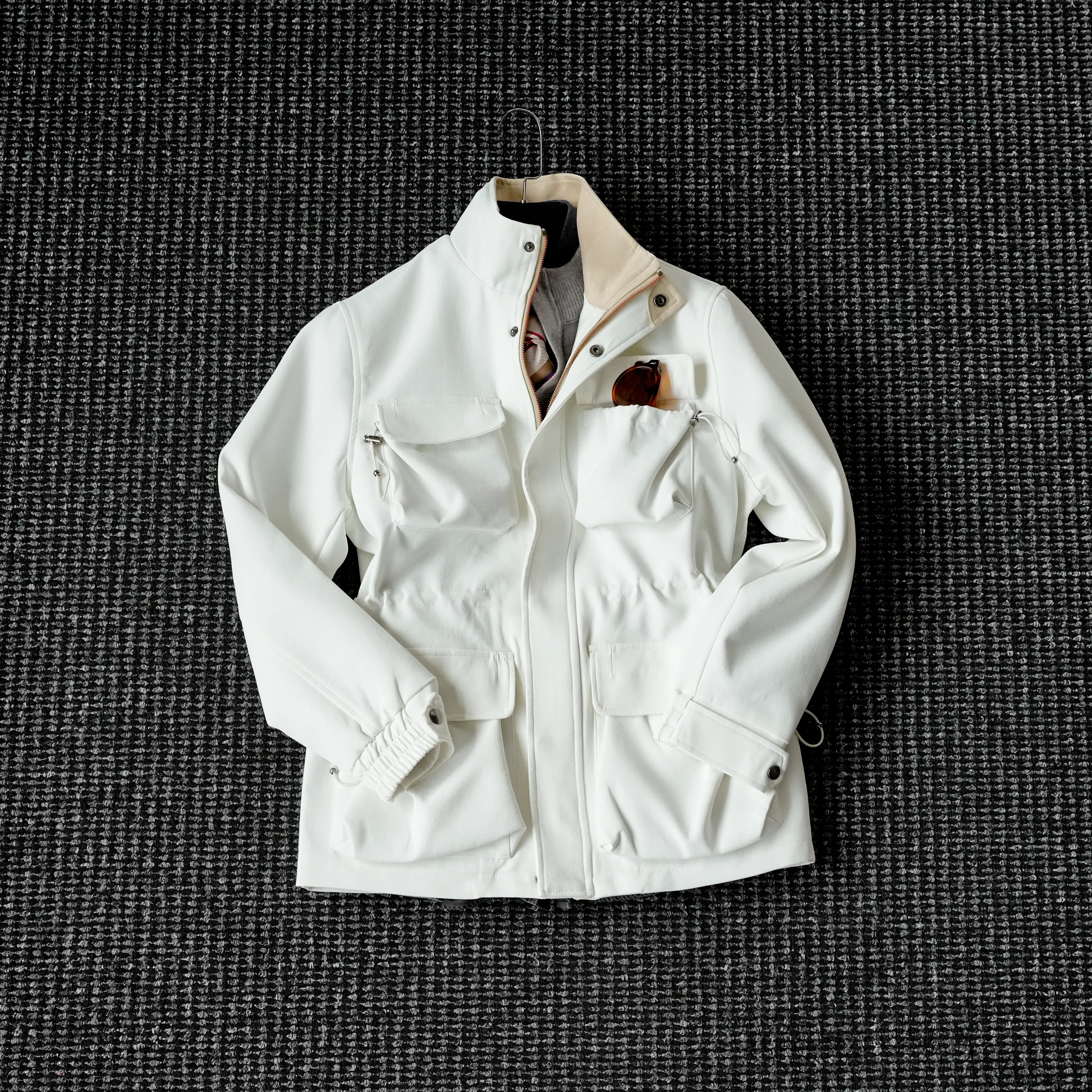 New autumn and winter simple gentleman stand-up collar British hunting jacket