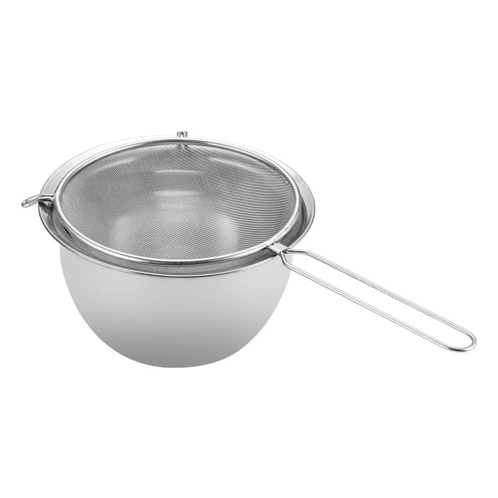 

8 Inches Stainless Steel Filtering Scoop Strainer Spoon Long Handle Heat Resistant Oil Filtering Ladle Food Serving Colander For