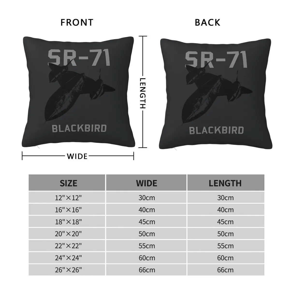 Lockheed SR-71 Blackbird Spy Plane Pillowcase Polyester Linen Velvet Creative Decorative Throw Pillow Case Sofa Cushion Case 18