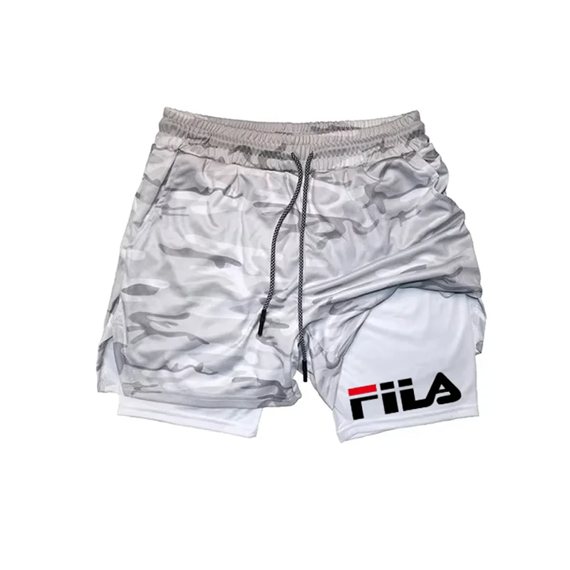 Men's Anime Hunter x Hunter Gym Shorts Bilayer 2-in-1 Breathable Quick-drying Absorb Sweat Sports Short Gym Jogging Pants df0568