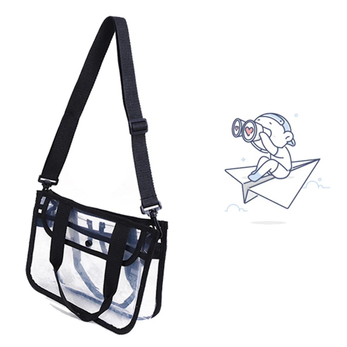 

Eva Waterproof Transparent Bag Large Capacity Travel Toiletry Pouch Lightweight Durable Portable Shoulder Handbag For