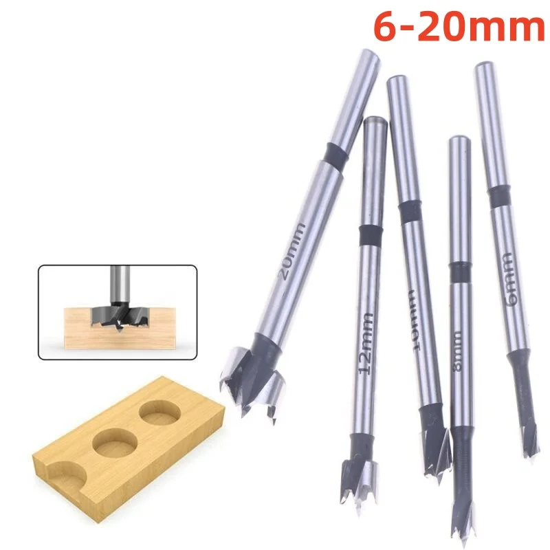 

1 шт. 6 мм-20 мм деревообрабатывающие инструменты, сверла для растачивания петель, резак из высокоуглеродистой стали с круглым хвостовиком
