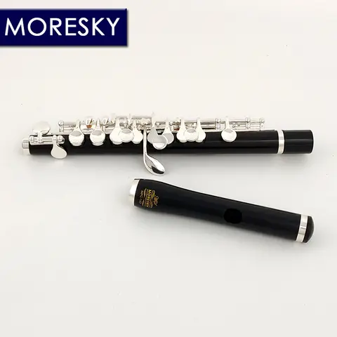 MORESKY Flute Piccolo Ebony/Grenadilla C Keys Silver Plated MPC-163