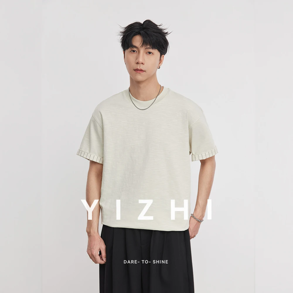 Fashion Short-sleeved T-shirt Men's Summer 2026 New Round Neck American Casual Bottoming Men's