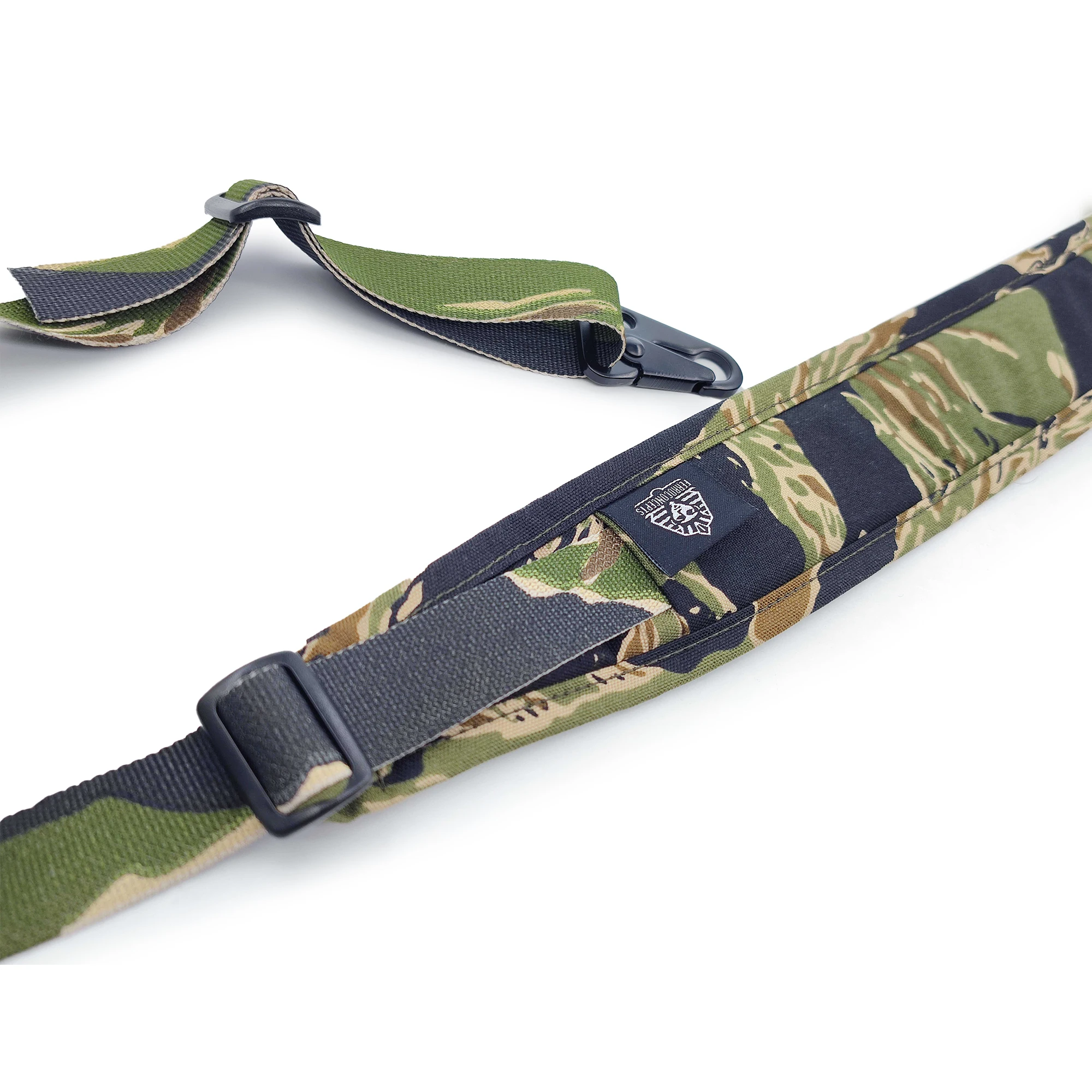Green Tiger Pattern Camo SLINGSTER Green Tabby Camo Tactical Strap Two-Point Modular Rifle Quick Adjustable Sling