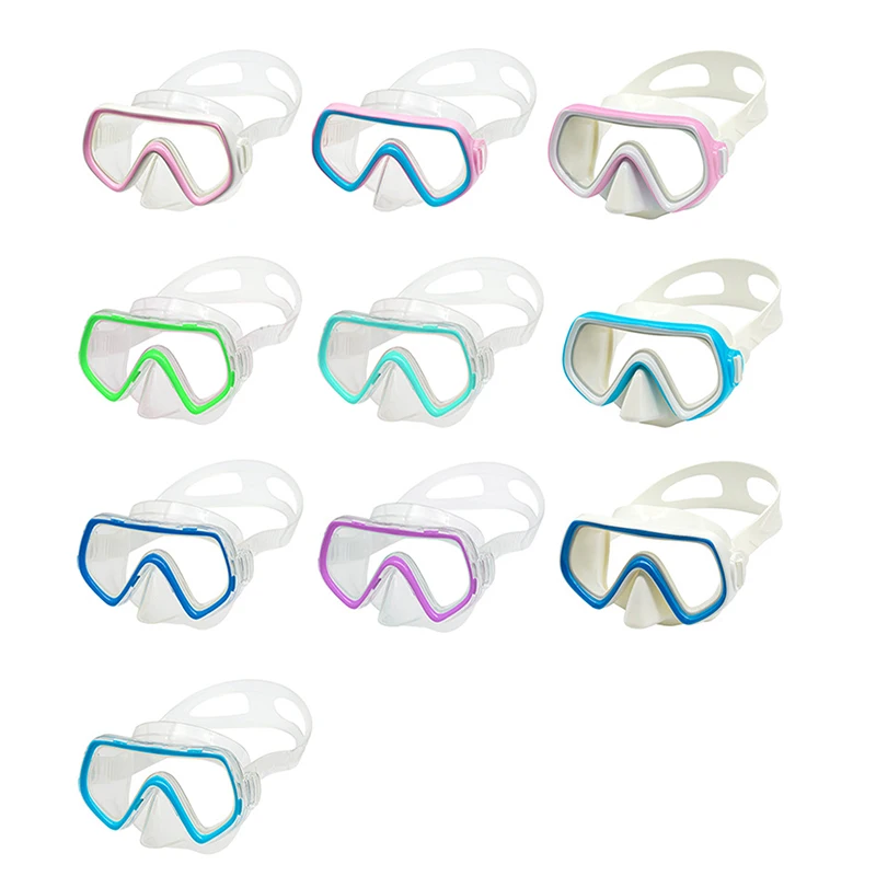Kinder-Schwimmbrille für Jungen und Mädchen, HD-Schwimmbrille mit großem Rahmen und Nasenschutz, Pool- und Strand-Schwimmbrille