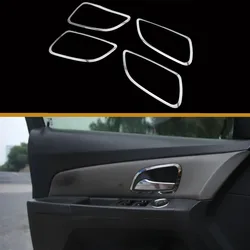 4Pcs/Set Stainless Steel Interior Sequins Door Handle Cover Trim Sticker for Chevrolet Cruze 2009 - 2012 2013 2014 2015