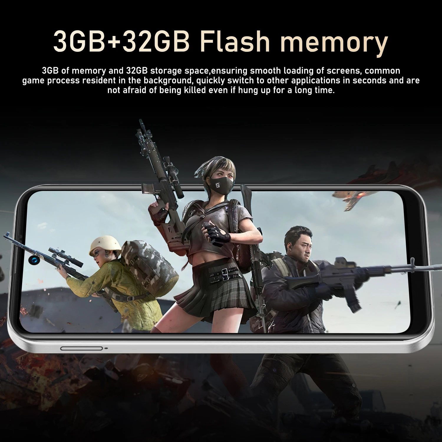 FUFFI 6.56 Inch Smartphone, 4G Network Dual SIM Phone, Android 10.0 Phone with 32GB ROM, Quad Core Processor, 2+2MP Pixels Phone