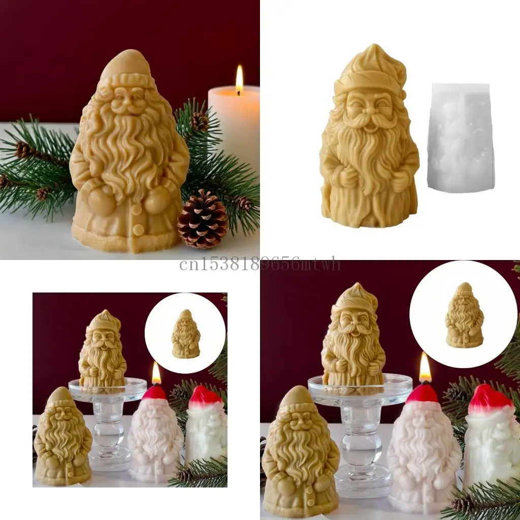 

Многофункциональная силиконовая плесень Санта -Клауса для мыла для свечи Рождественское украшение B03D