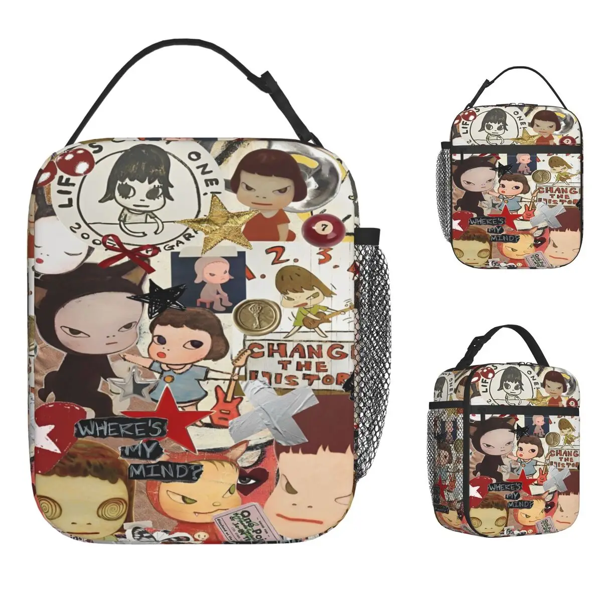 

Yoshitomo Lunch Bag For Girls Japanese artist Custom Lunch Box Leisure Office Cooler Bag Portable Waterproof Thermal Handbags