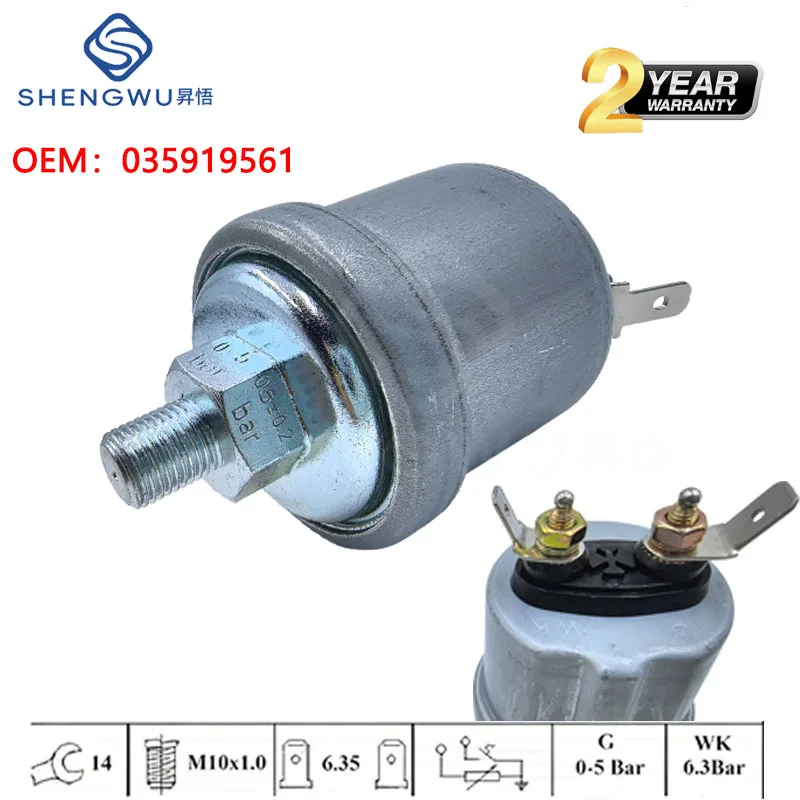0-5 Bar/0.3 Bar Oil Pressure Sensor Switch 035919561 For AUDI 80 90 100 200 Quattro Cabriolet 2.0L 2.2L 2.3L 2.8L VW Golf SEAT