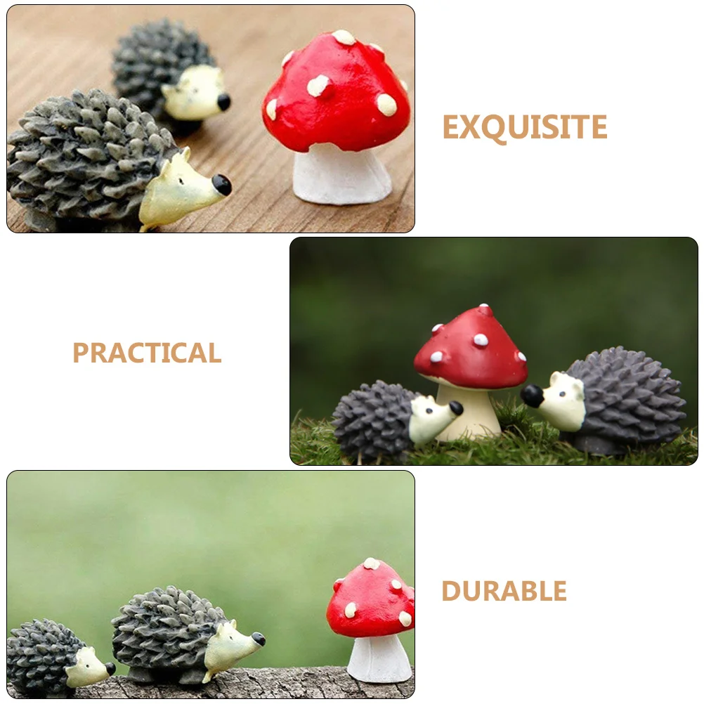 

Hedgehog nament Garden Decors Mini Tray Resin Micro L Simulated Miniature Outdoor Child Animal Durable Stylish Balcony