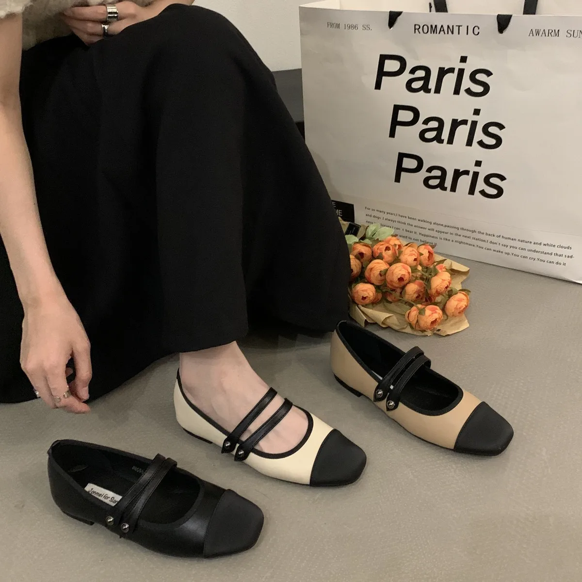 

2024, женская обувь Мэри Джейн в стиле ретро, модная обувь разных цветов, весенне-осенняя женская уличная удобная обувь на мягкой подошве на плоской подошве