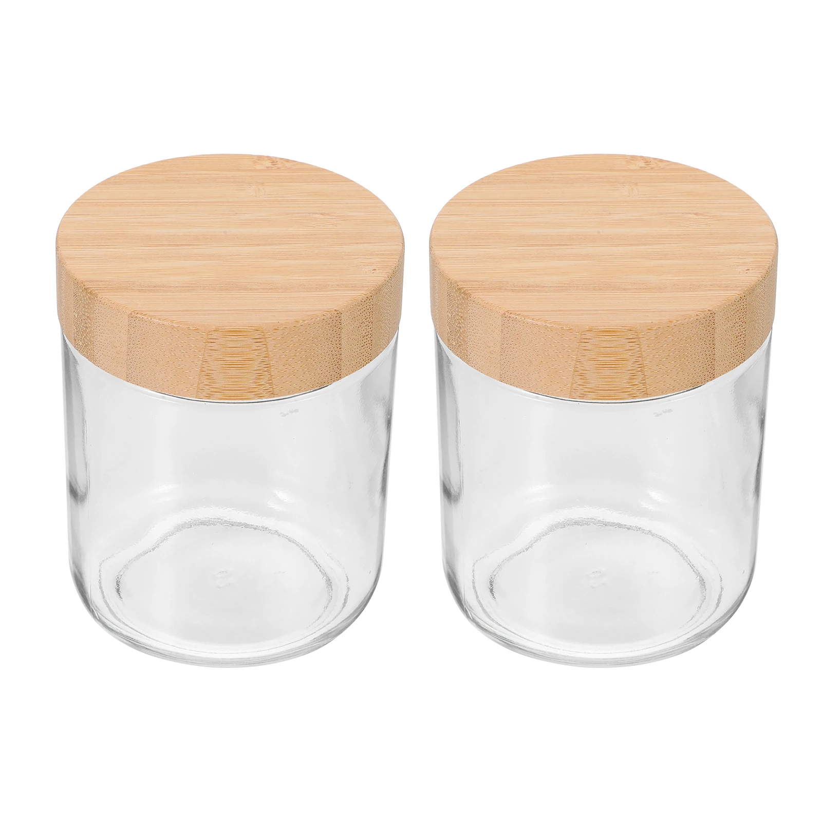 

2 Pcs Airtight Food Jar Jar Small Storage Canning Mason Airtight Sealing Lids Wide Mouth Glass Food Container Kitchen