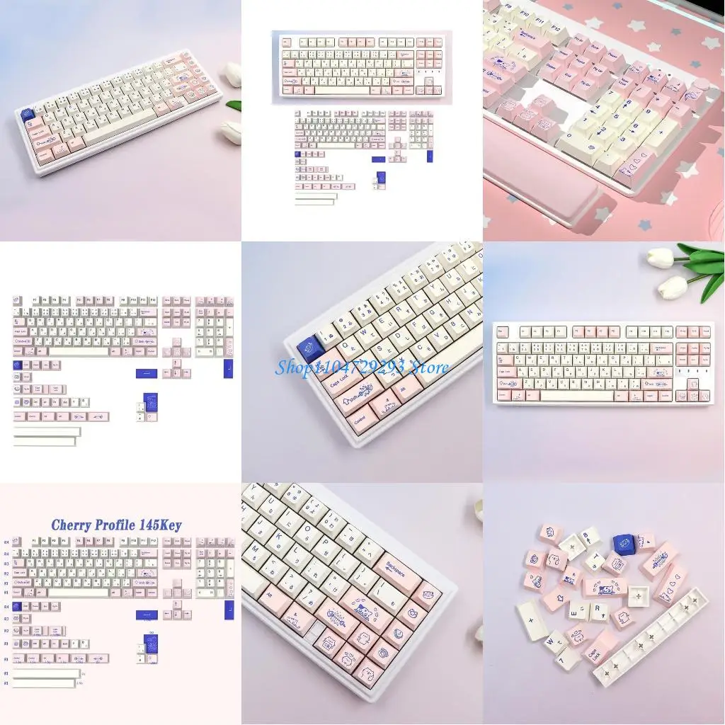 

Y2GD 145-Key Dye Sublimation Keycap Set Thick PBT Keycaps Mechanical Keyboards