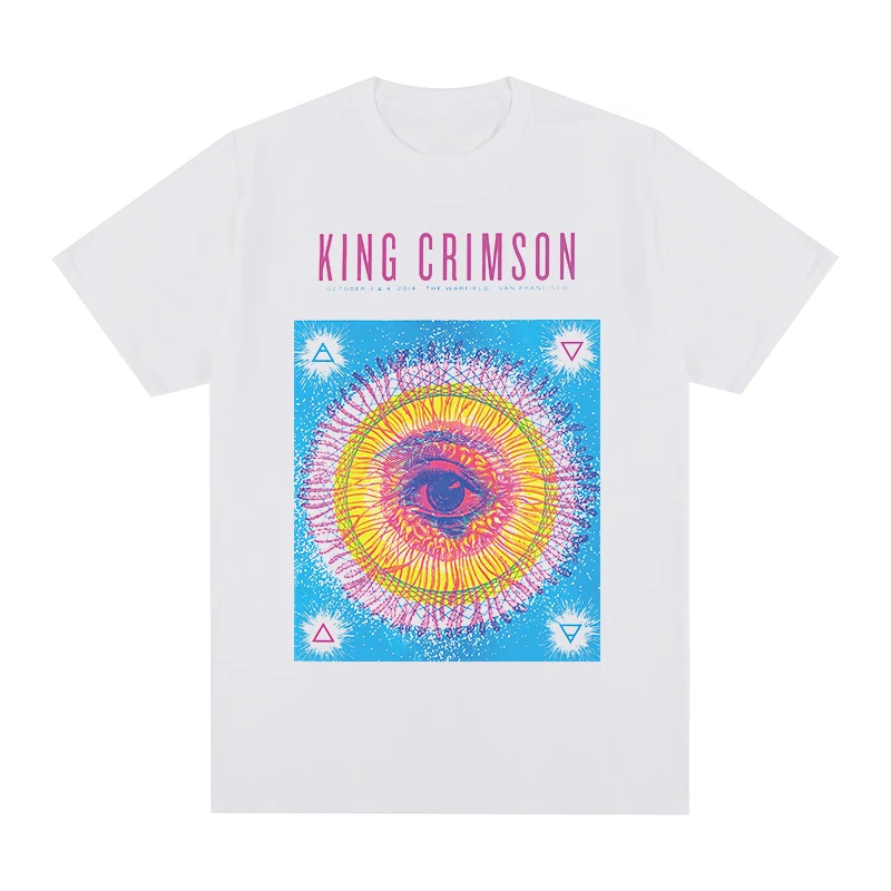 King Crimson Eye T-shirt Rock Band Cotton Men T shirt New TEE TSHIRT Womens Tops