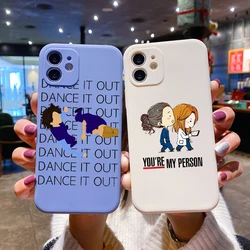 Greys Anatomy Nurse Doctor Square Liquid Silicone Phone Case For iPhone 14 11 12 13 Pro Max Mini X XS XR 7 8 Plus SE2 DIY Cover