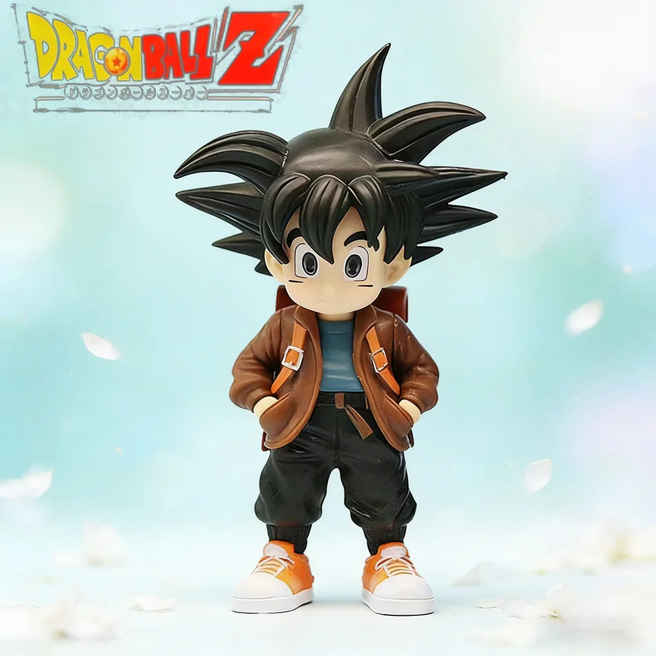 Auf Lager Dragon Ball Z Anime-Figur Q-Version Goku Rucksack-Figur Son Goku PVC Sammlerstück Dekoration Actionfigur Spielzeug Geschenke