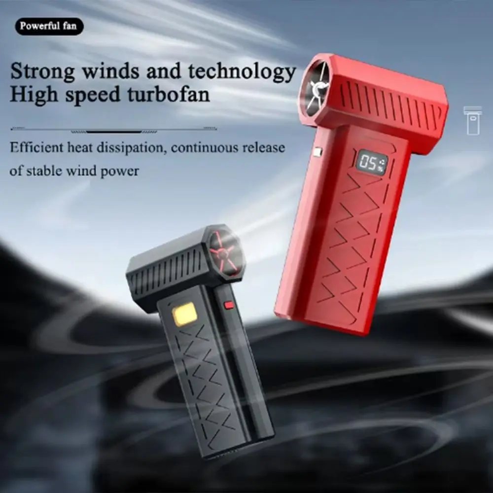 

130000 RPM Turbo Violent Fan Brushless Motor Digital Display Powerful Air Blower High-Speed with LED Light Electric Air Duster