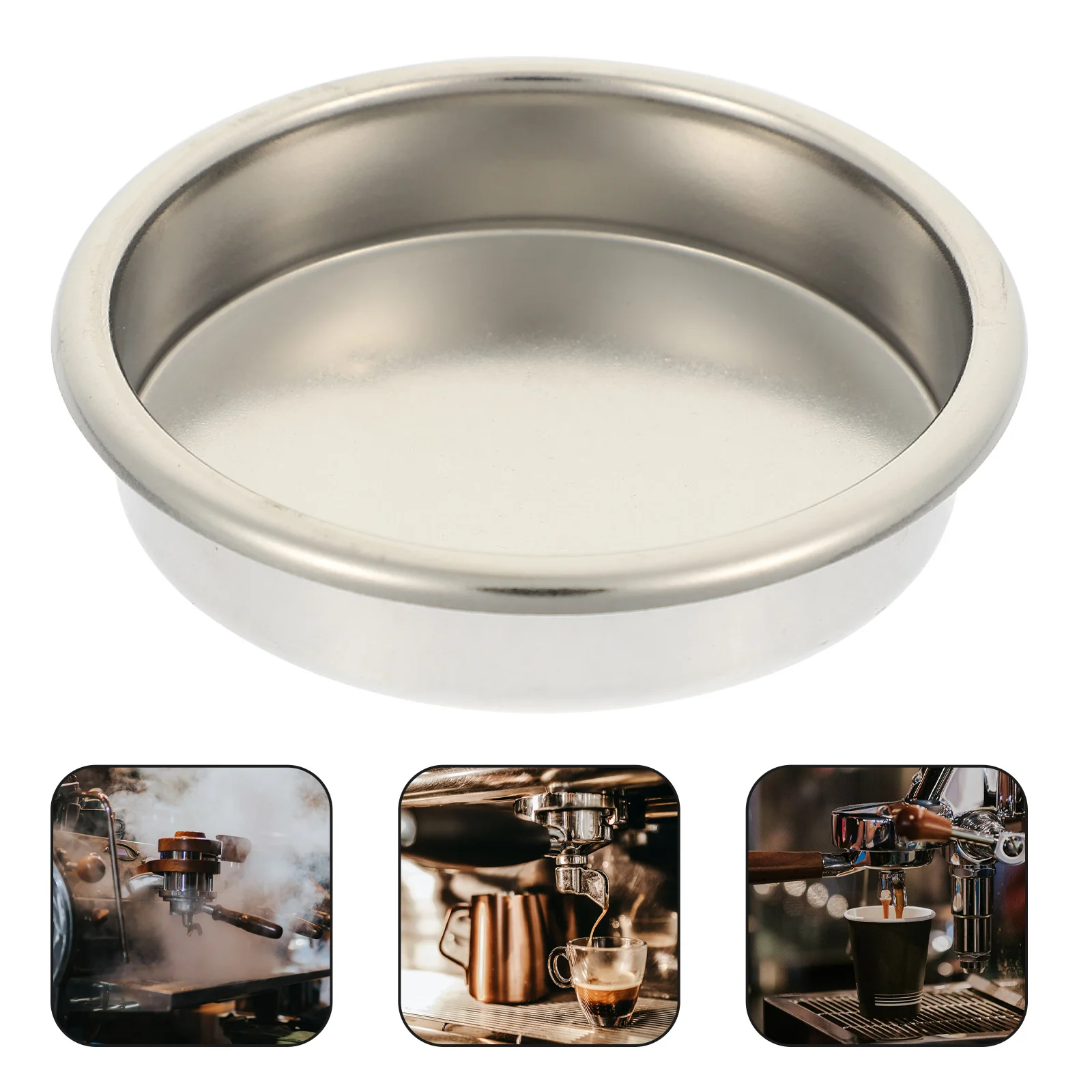 ماكينة صنع القهوة من الفولاذ المقاوم للصدأ، قرص خلفي، فلتر إسبرسو أعمى، آمن للاستخدام المنزلي والمكتب والمقهى