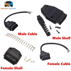 Best Quality OBD Male Female Plug OBD2 30cm 16Pin Connector OBD II Cable Adaptor OBDII Connector J1962 OBD2 Connector Fast Shipp