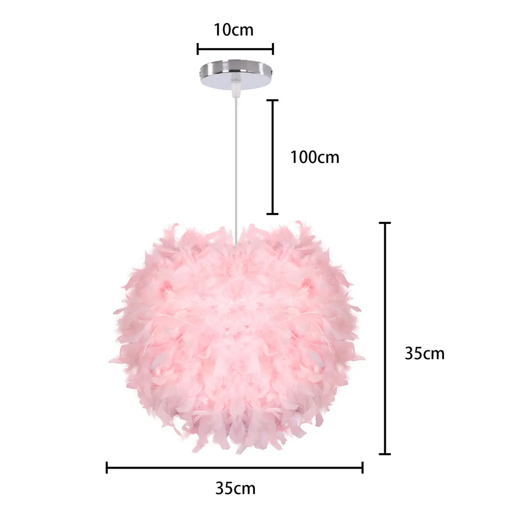 Mordern Feather Pendant Lamp Fairy Hanging Light E27 Lamp Holder for Bedroom Dining Room Cloakroom Shop Chandelier Art Decor