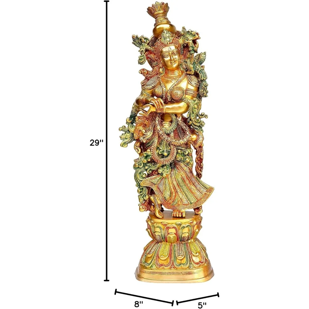 Brass Lada - Extremely Large Size - Exclusive Collection of Brass Lada Murti Idol Sculpture (29 Inches) Decoration Crafts