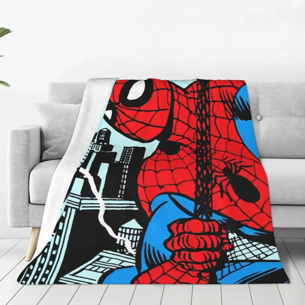 Marvel Spider Man Blanket Super Warm Print Plush Throw Blanket For Living Room Airplane Travel Flannel Bedspread Bed Cover