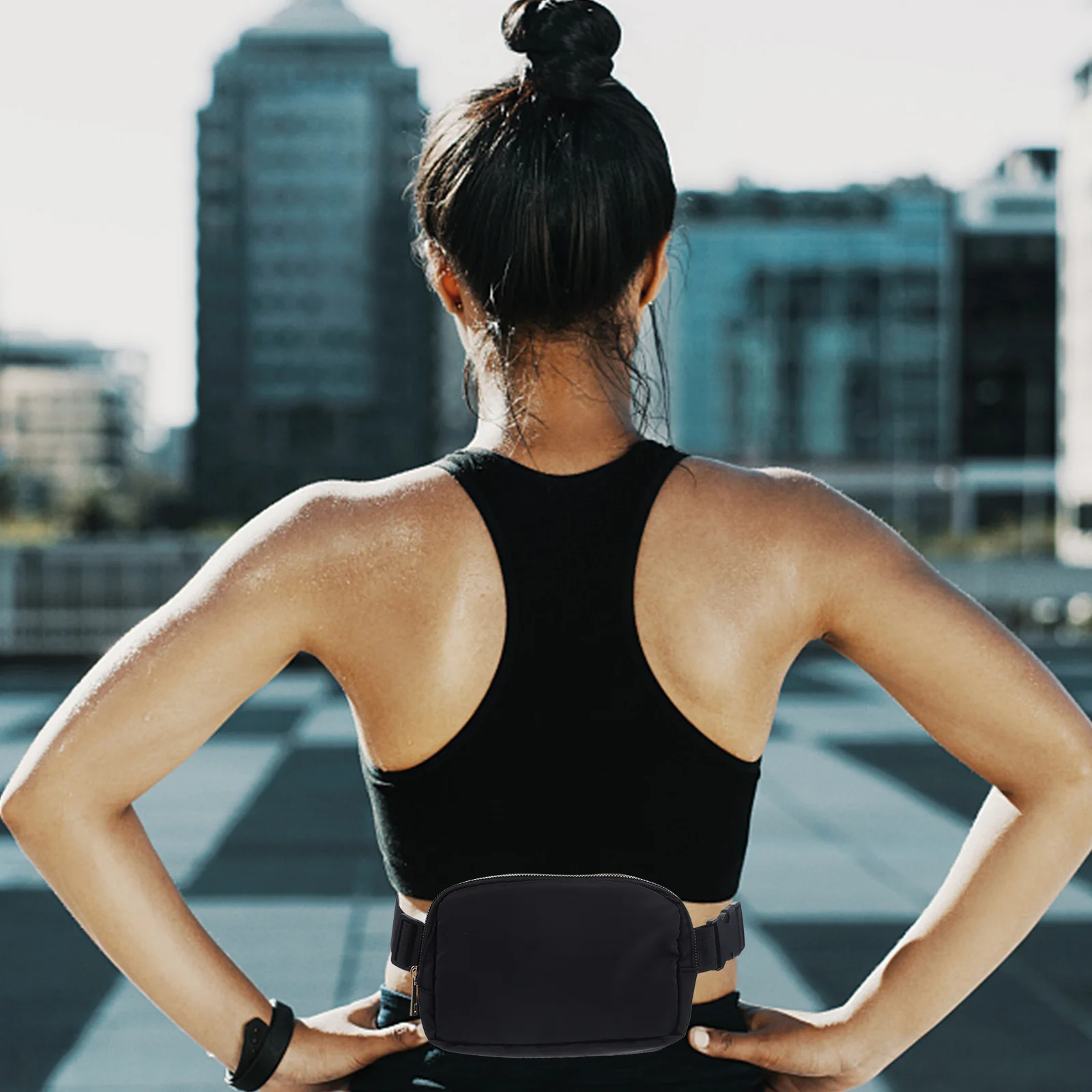 Adjustable Fashion Waist Pouch for Women Trendy Chest Belt Bag for Travel Cycling Walking Sports Fanny Pack Daily Use