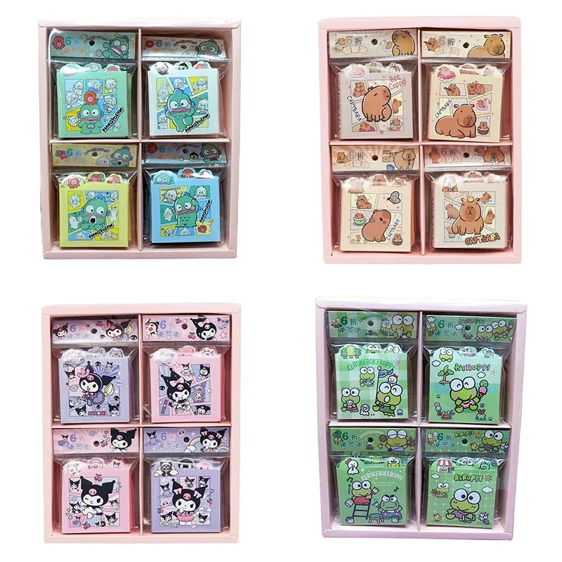 Imagem -02 - Sanrio Hangyodon Folding Memo Pad Sticky Notes n Times Etiqueta Bonito Papelaria Notepad Post Abastecimento Escolar 12 Pcs por Lote