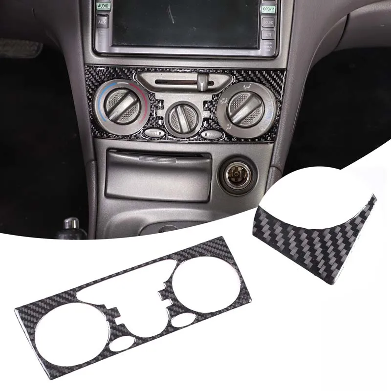 For 1999-2005Toyota Celica carbon fiber car air conditioning button panel decorative stickers styling accessories