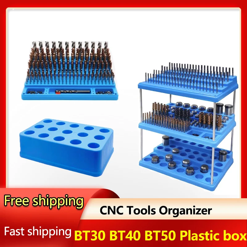 Suporte de Ferramenta Bt40 Bt30 Bt50 Caixa de Armazenamento Rack Fresa Plástico Rígido Organizador Centro de Usinagem Cnc Ferramentas