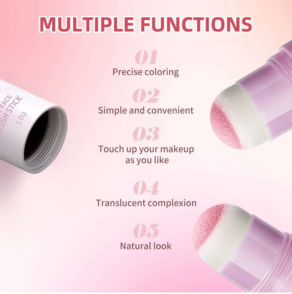 Lakerain velours liquide Blush mat éponge tête fard à joues naturel durable éclaircir Contour du visage Blush teinte maquillage