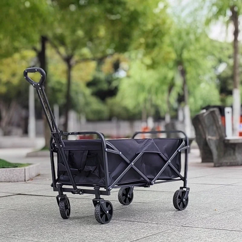 Outdoor camping cart stall camp trailer camping folding portable grocery shopping small trailer picnic hand pole pull truck